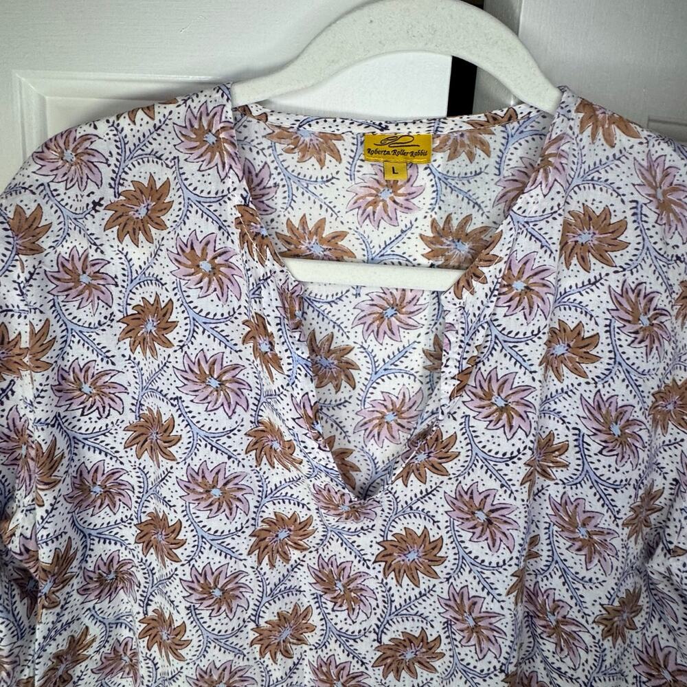 Roberta Roller Rabbit Block Print Tunic Dress Cov… - image 4